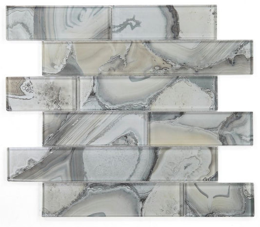 New | Subway Glass | Gray | Mosaic Sheet Tile | Interior Walls & Shower Walls