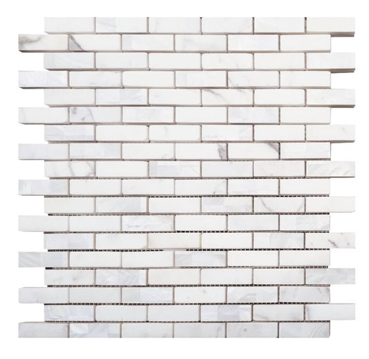 New | Linear | White | Mosaic Sheet Tile | Interior Walls & Shower Walls