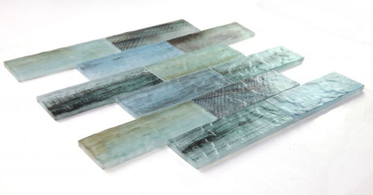 New | Glass | Green | Mosaic Sheet Tile | Interior Walls & Shower Walls