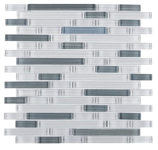 New | Linear | Gray | Mosaic Sheet Tile | Interior Walls, Interior Floors, Showers & Pools