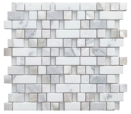 New | Linear | White | Mosaic Sheet Tile | Interior Walls & Shower Walls